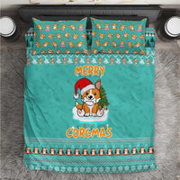 Funny Dog Merry Corgmas Christmas Bedding Set Xmas Holiday Patterns - Wonder Print Shop