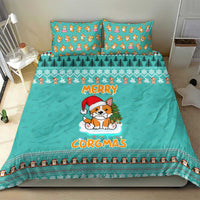 Funny Dog Merry Corgmas Christmas Bedding Set Xmas Holiday Patterns - Wonder Print Shop