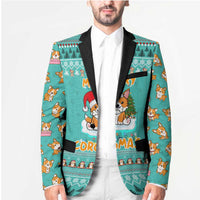 Funny Dog Merry Corgmas Christmas Blazer Xmas Holiday Patterns - Wonder Print Shop
