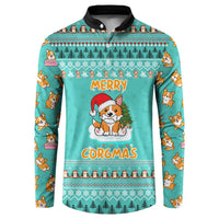 Funny Dog Merry Corgmas Christmas Button Sweatshirt Xmas Holiday Patterns - Wonder Print Shop