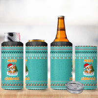 Funny Dog Merry Corgmas Christmas 4 in 1 Can Cooler Tumbler Xmas Holiday Patterns - Wonder Print Shop