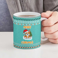 Funny Dog Merry Corgmas Christmas Ceramic Mug Xmas Holiday Patterns - Wonder Print Shop