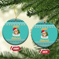 Funny Dog Merry Corgmas Christmas Ceramic Ornament Xmas Holiday Patterns - Wonder Print Shop