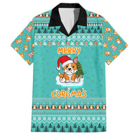 Funny Dog Merry Corgmas Christmas Family Matching Off Shoulder Maxi Dress and Hawaiian Shirt Xmas Holiday Patterns - Wonder Print Shop
