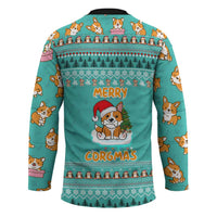 Funny Dog Merry Corgmas Christmas Hockey Jersey Xmas Holiday Patterns - Wonder Print Shop