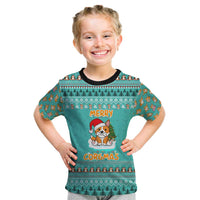 Funny Dog Merry Corgmas Christmas Kid T Shirt Xmas Holiday Patterns - Wonder Print Shop