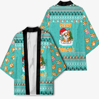 Funny Dog Merry Corgmas Christmas Kimono Xmas Holiday Patterns - Wonder Print Shop