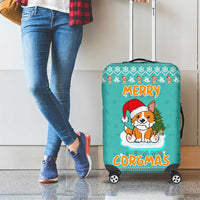 Funny Dog Merry Corgmas Christmas Luggage Cover Xmas Holiday Patterns - Wonder Print Shop