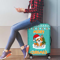 Funny Dog Merry Corgmas Christmas Luggage Cover Xmas Holiday Patterns - Wonder Print Shop