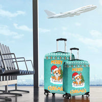 Funny Dog Merry Corgmas Christmas Luggage Cover Xmas Holiday Patterns - Wonder Print Shop