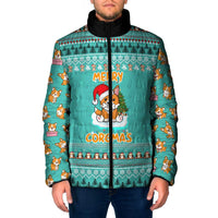 Funny Dog Merry Corgmas Christmas Padded Jacket Xmas Holiday Patterns - Wonder Print Shop