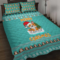 Funny Dog Merry Corgmas Christmas Quilt Bed Set Xmas Holiday Patterns - Wonder Print Shop