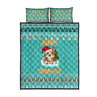 Funny Dog Merry Corgmas Christmas Quilt Bed Set Xmas Holiday Patterns - Wonder Print Shop