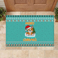 Funny Dog Merry Corgmas Christmas Rubber Doormat Xmas Holiday Patterns - Wonder Print Shop