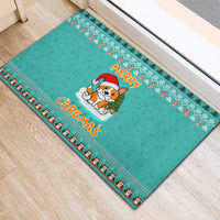 Funny Dog Merry Corgmas Christmas Rubber Doormat Xmas Holiday Patterns - Wonder Print Shop