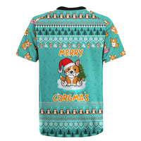 Funny Dog Merry Corgmas Christmas Rugby Jersey Xmas Holiday Patterns - Wonder Print Shop