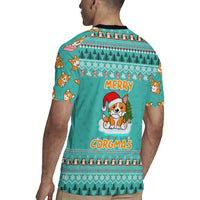 Funny Dog Merry Corgmas Christmas Rugby Jersey Xmas Holiday Patterns - Wonder Print Shop