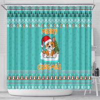 Funny Dog Merry Corgmas Christmas Shower Curtain Xmas Holiday Patterns - Wonder Print Shop
