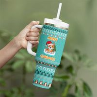 Funny Dog Merry Corgmas Christmas Tumbler With Handle Xmas Holiday Patterns - Wonder Print Shop