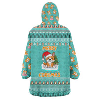 Funny Dog Merry Corgmas Christmas Wearable Blanket Hoodie Xmas Holiday Patterns - Wonder Print Shop
