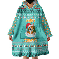 Funny Dog Merry Corgmas Christmas Wearable Blanket Hoodie Xmas Holiday Patterns - Wonder Print Shop