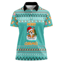 Funny Dog Merry Corgmas Christmas Women Polo Shirt Xmas Holiday Patterns - Wonder Print Shop