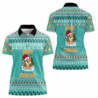 Funny Dog Merry Corgmas Christmas Women Polo Shirt Xmas Holiday Patterns - Wonder Print Shop