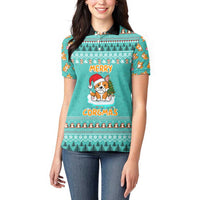 Funny Dog Merry Corgmas Christmas Women Polo Shirt Xmas Holiday Patterns - Wonder Print Shop