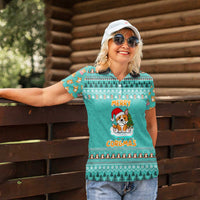 Funny Dog Merry Corgmas Christmas Women Polo Shirt Xmas Holiday Patterns - Wonder Print Shop