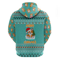 Funny Dog Merry Corgmas Christmas Zip Hoodie Xmas Holiday Patterns - Wonder Print Shop