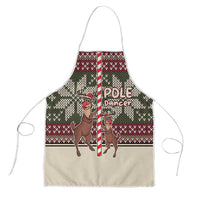 Funny Pole Dancer Reindeer Christmas Apron Xmas Holiday Patterns - Wonder Print Shop