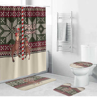 Funny Pole Dancer Reindeer Christmas Bathroom Set Xmas Holiday Patterns - Wonder Print Shop