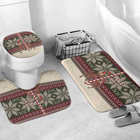 Funny Pole Dancer Reindeer Christmas Bathroom Set Xmas Holiday Patterns - Wonder Print Shop