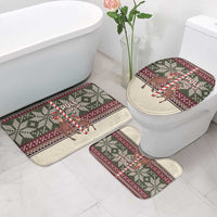 Funny Pole Dancer Reindeer Christmas Bathroom Set Xmas Holiday Patterns - Wonder Print Shop