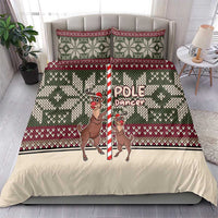 Funny Pole Dancer Reindeer Christmas Bedding Set Xmas Holiday Patterns - Wonder Print Shop