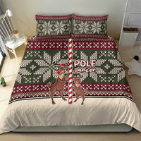 Funny Pole Dancer Reindeer Christmas Bedding Set Xmas Holiday Patterns - Wonder Print Shop