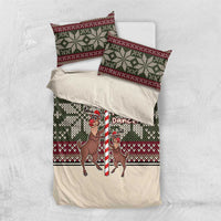 Funny Pole Dancer Reindeer Christmas Bedding Set Xmas Holiday Patterns - Wonder Print Shop