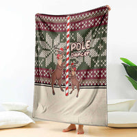 Funny Pole Dancer Reindeer Christmas Blanket Xmas Holiday Patterns - Wonder Print Shop