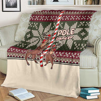 Funny Pole Dancer Reindeer Christmas Blanket Xmas Holiday Patterns - Wonder Print Shop