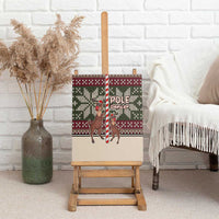 Funny Pole Dancer Reindeer Christmas Canvas Wall Art Xmas Holiday Patterns - Wonder Print Shop