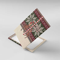 Funny Pole Dancer Reindeer Christmas Canvas Wall Art Xmas Holiday Patterns - Wonder Print Shop