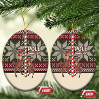 Funny Pole Dancer Reindeer Christmas Ceramic Ornament Xmas Holiday Patterns - Wonder Print Shop