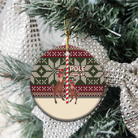 Funny Pole Dancer Reindeer Christmas Ceramic Ornament Xmas Holiday Patterns - Wonder Print Shop
