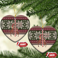 Funny Pole Dancer Reindeer Christmas Ceramic Ornament Xmas Holiday Patterns - Wonder Print Shop