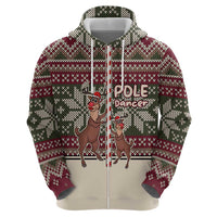 Funny Pole Dancer Reindeer Christmas Hoodie Xmas Holiday Patterns - Wonder Print Shop