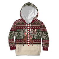 Funny Pole Dancer Reindeer Christmas Kid Hoodie Xmas Holiday Patterns - Wonder Print Shop