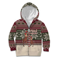 Funny Pole Dancer Reindeer Christmas Kid Hoodie Xmas Holiday Patterns - Wonder Print Shop