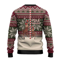 Funny Pole Dancer Reindeer Christmas Ugly Christmas Sweater Xmas Holiday Patterns - Wonder Print Shop