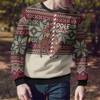 Funny Pole Dancer Reindeer Christmas Ugly Christmas Sweater Xmas Holiday Patterns - Wonder Print Shop