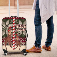 Funny Pole Dancer Reindeer Christmas Luggage Cover Xmas Holiday Patterns - Wonder Print Shop